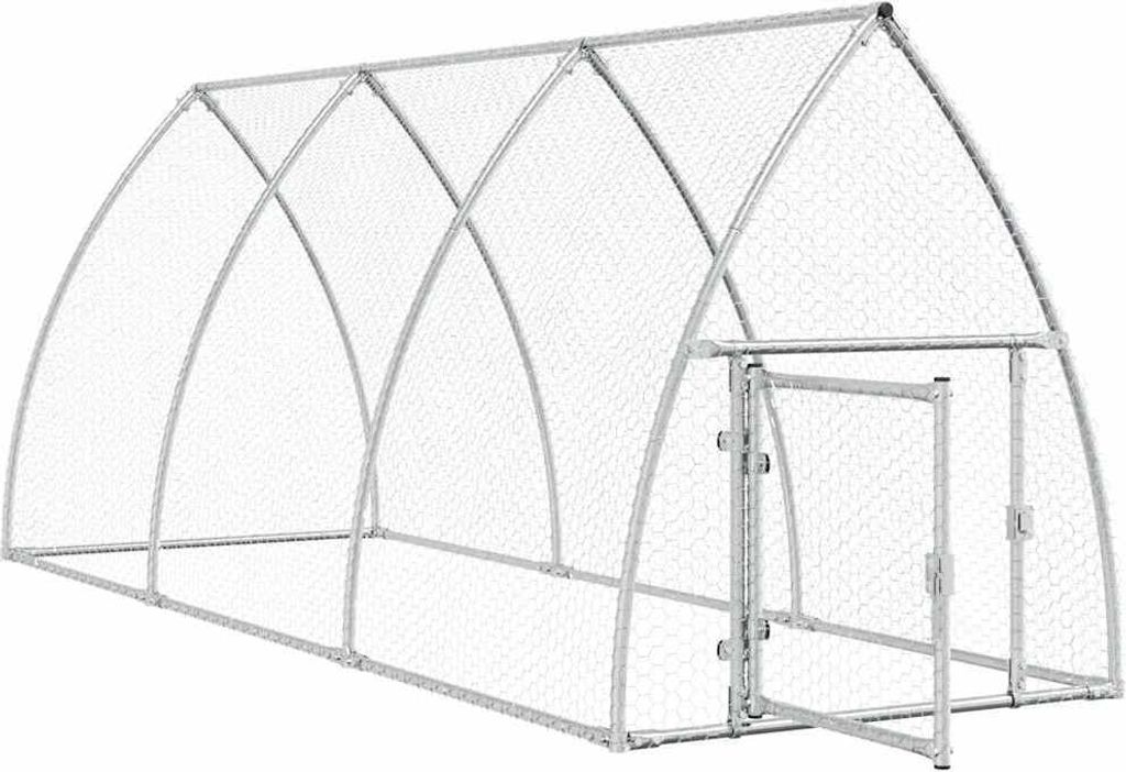 vidaXL Klietka pre kurčatá strieborná 300x105x120 cm Obrázok produktu 6