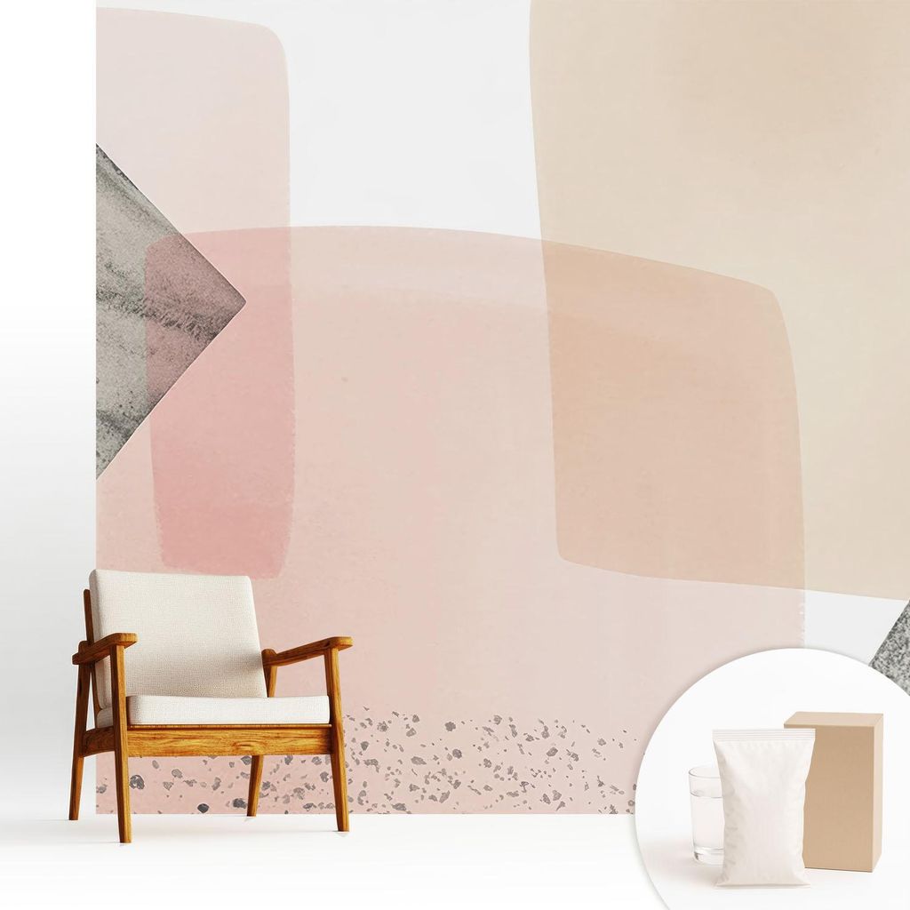 Fototapete - 250x250 cm - Tapete - Wandtapete - Wandbilder - Dekofolie - Tapete Folie - Wand - Dekoration - Wohnzimmer - Zarte Figuren