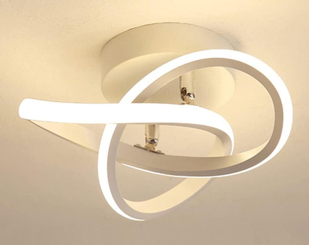 LED Deckenleuchte, 22W 2500LM Deckenlampe 3000K Warmweiß, Moderne Deckenleuchte aus Aluminium LED Lampe Weiß für Wohnzimmer Schlafzimmer Flur K...