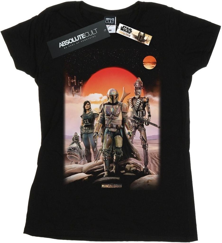 Star Wars - "The Mandalorian Warriors" T-Shirt für Damen BI42824 (M) (Schwarz)