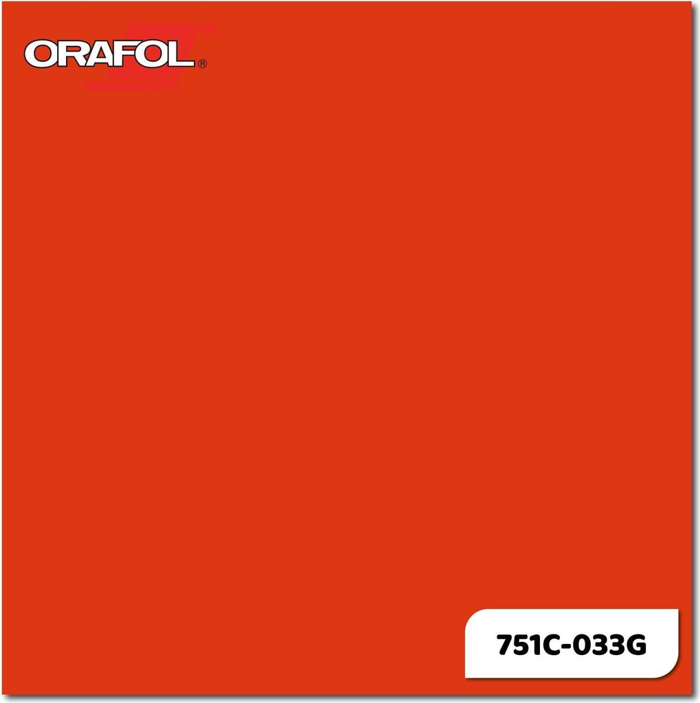 Plotterfolie ORACAL 751C-033G Rot-Orange glänzend 31,5 x 20 cm