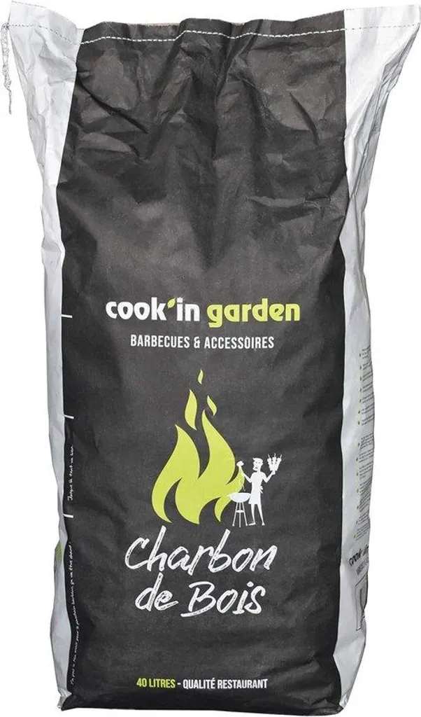 Charbon de bois 40 L BBQ Premium noir sans poussière ni fumée