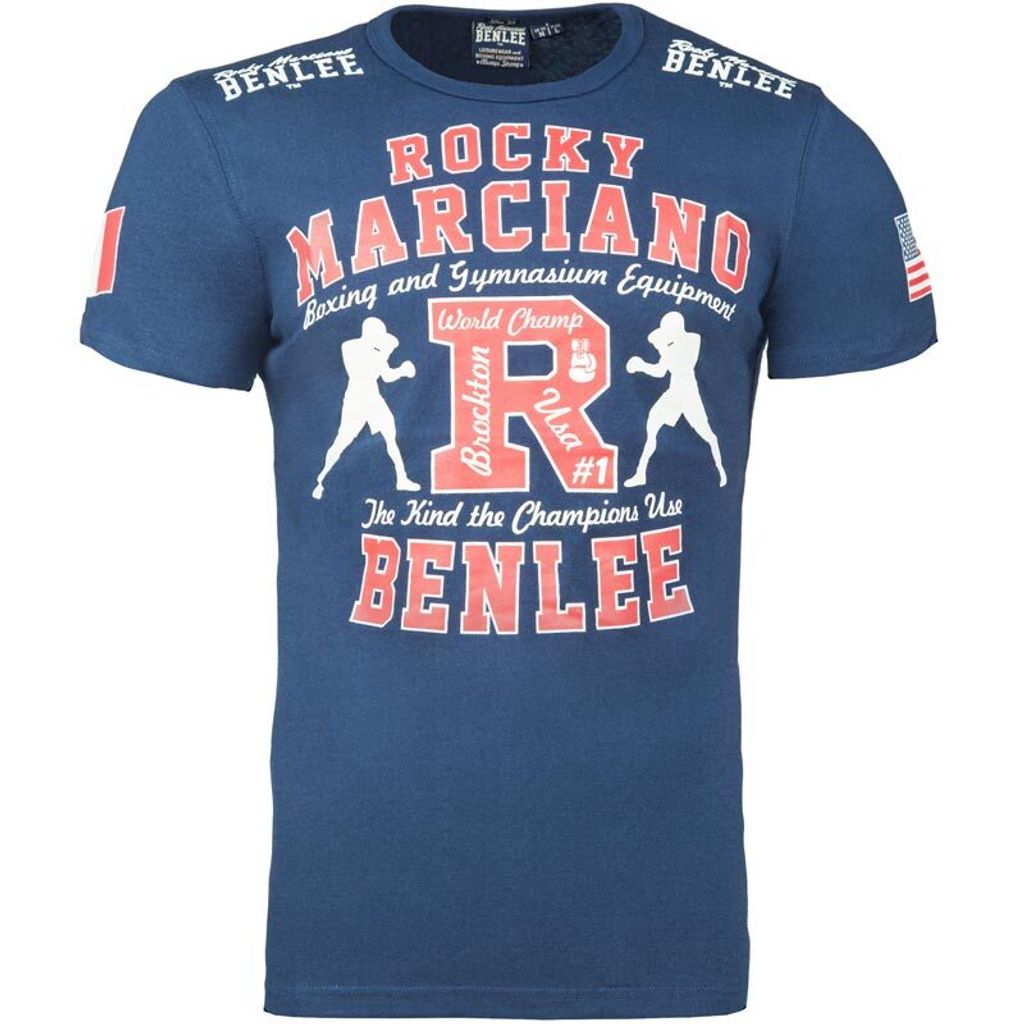 Herren T-Shirt schmale Passform GYMNASIUM Navy S BENLEE