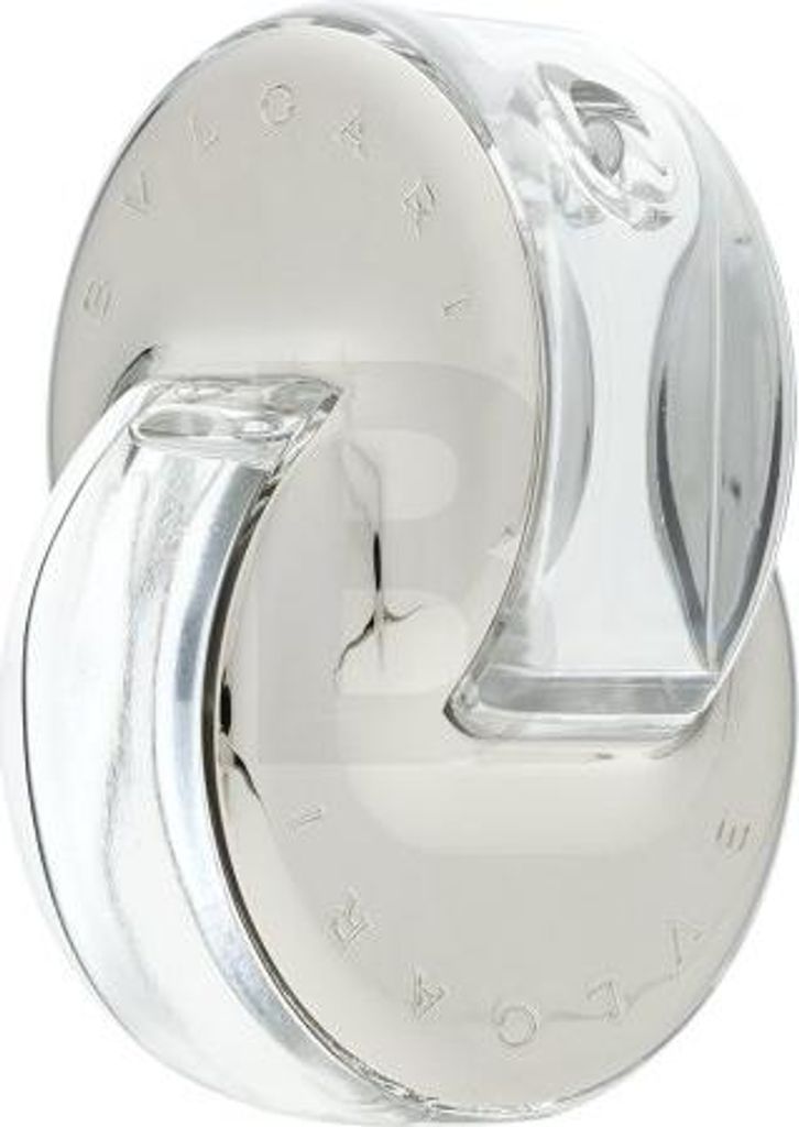 A close-up studio shot of a Bvlgari Omnia Crystalline perfume bottle.