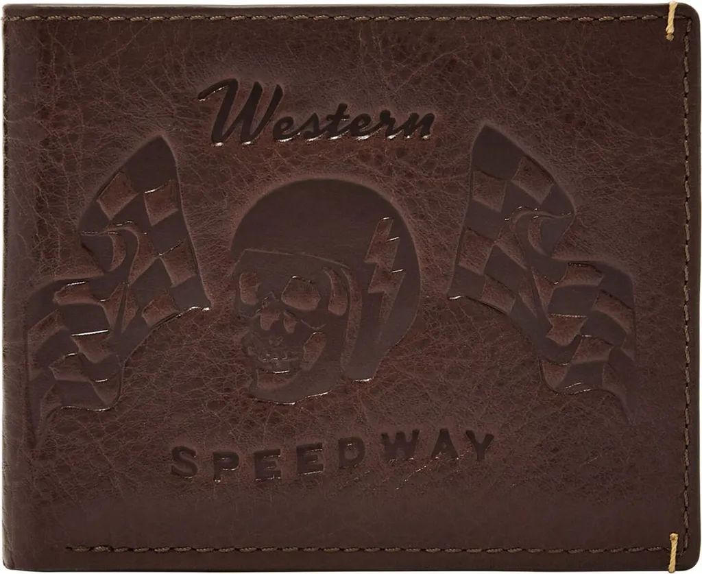 FOSSIL Bronson Bifold Speed Espresso - Portafoglio Sottile da Viaggio