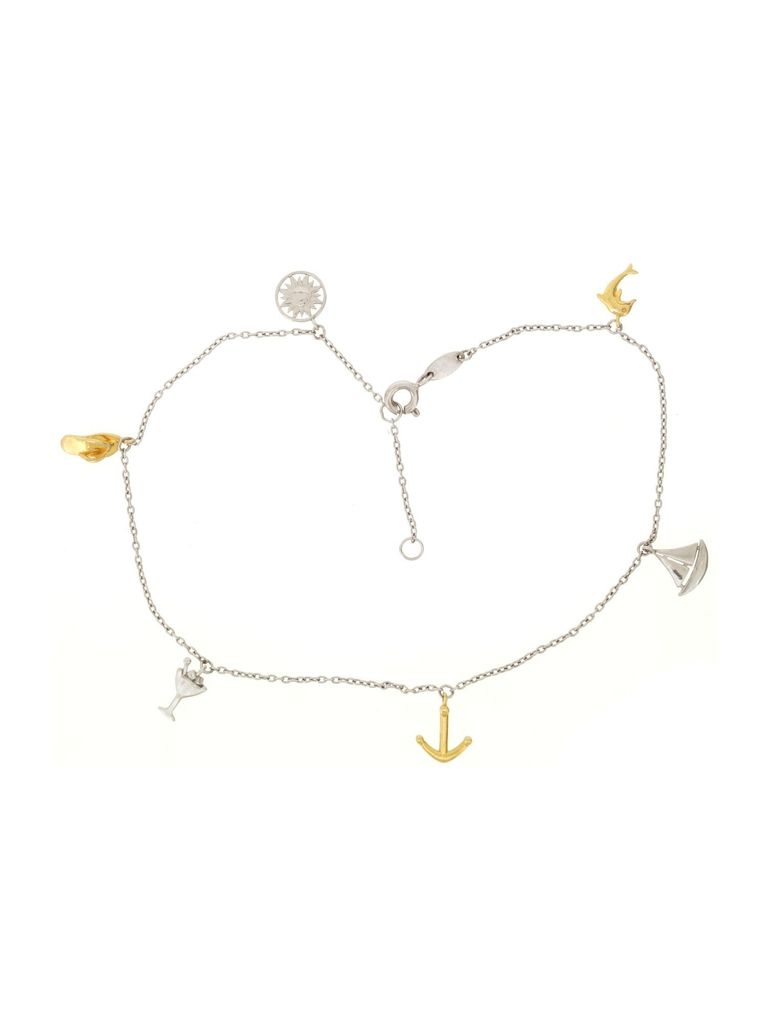 Gerry Eder 45.1043 Damen Fußkettchen Bicolor Gold 25 cm