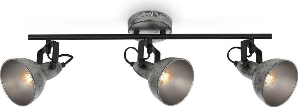 Deckenleuchte Retro 3xE14 dreh-& schwenkbar 40W Metall Antik-silber Briloner
