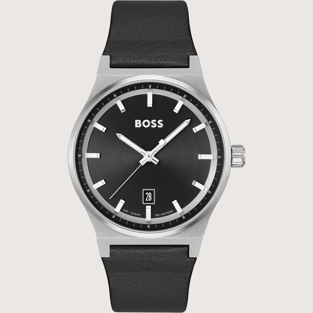 Montre Homme Quartz CANDOR 41 mm : Un Classique Élégant en Acier Gris