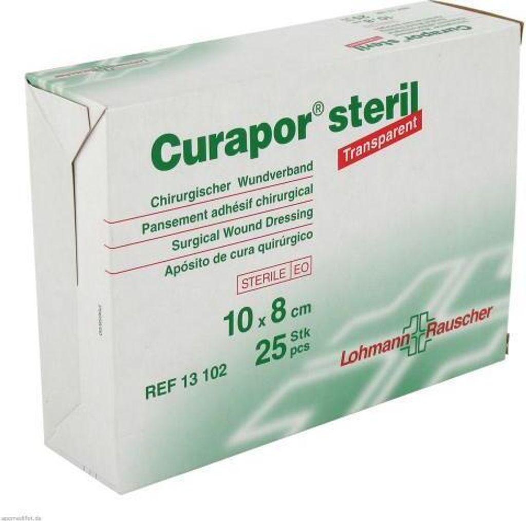 Curapor Wundverband steril transparent 8x10 cm 25 St