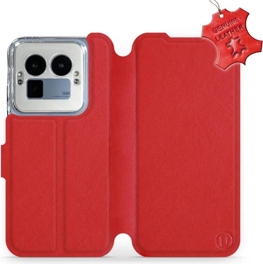 Echtleder Handyhülle für Realme GT 8 Pro, Mobiwear Leather, Rot