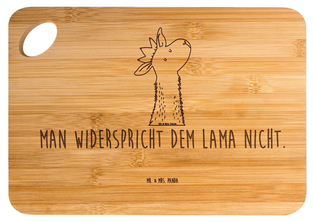 Mr. & Mrs. Panda Schneidebrett Lamakopf König - Transparent - Geschenk, Holzbrett, Lama, vesperbrett, Brett, Freundin, Mama, Vorgesetzter, Lamas, ...