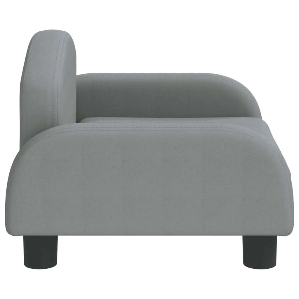 Divanetto per Cani vidaXL Grigio Chiaro: Arredo Pet in Tessuto 50x40x30 cm - 4