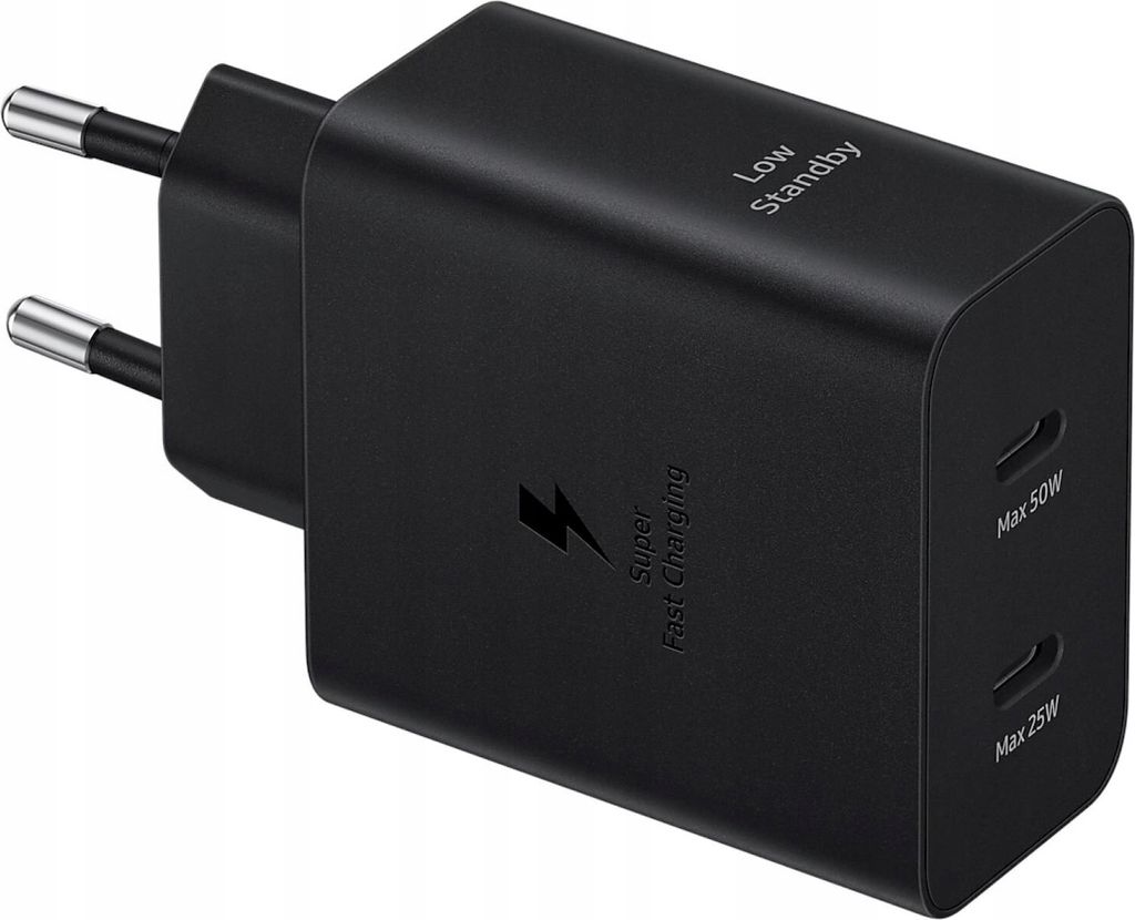 Samsung 50W Usb-c Power Adapter Duo - Black - Ep-t5020xbegww (ep-t5020xbegww)