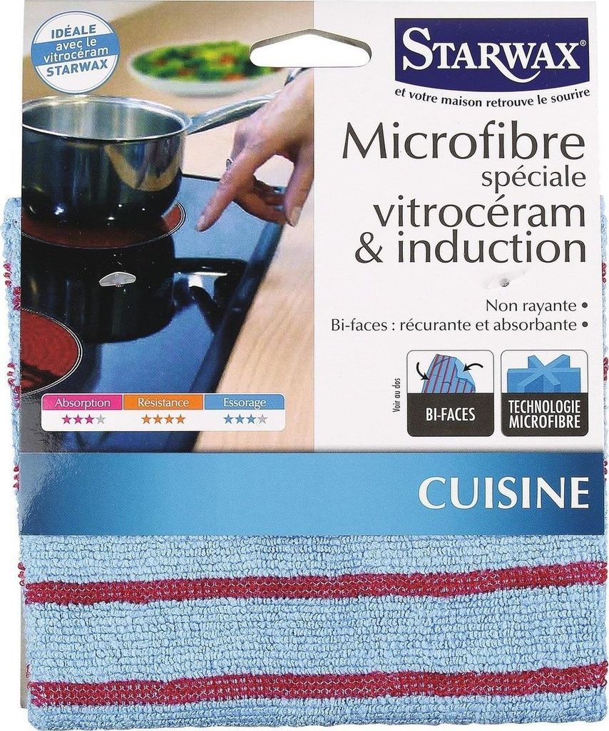 Microfibre microfibre STARWAX Spéciale vitrocéramique et Image du produit 