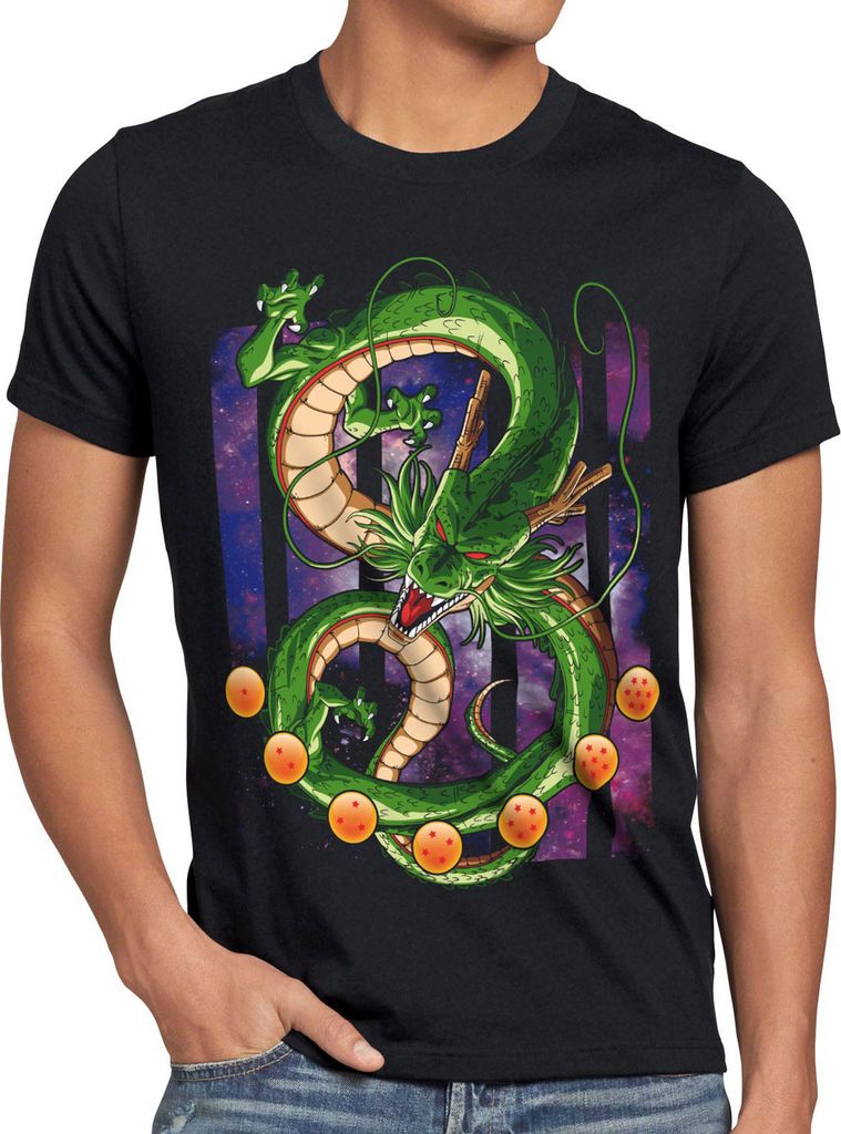 style3 Shenlong Drachen Herren T-Shirt dragon Z goku vegeta roshi ball, Größe:5XL