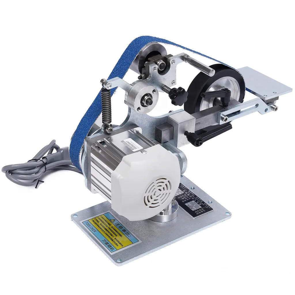 Ponceuse à bande moteur sans balai 550W vitesse variable design argenté