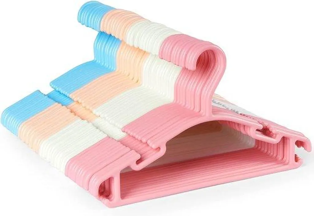 Cintres enfants antidérapants extra fins en plastique résistant - Lot 58