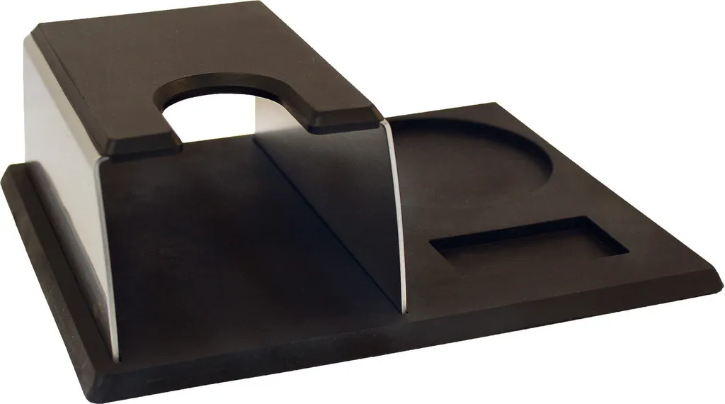 Tapis de Tassage avec Support Porte-filtre pour Préparation Espresso