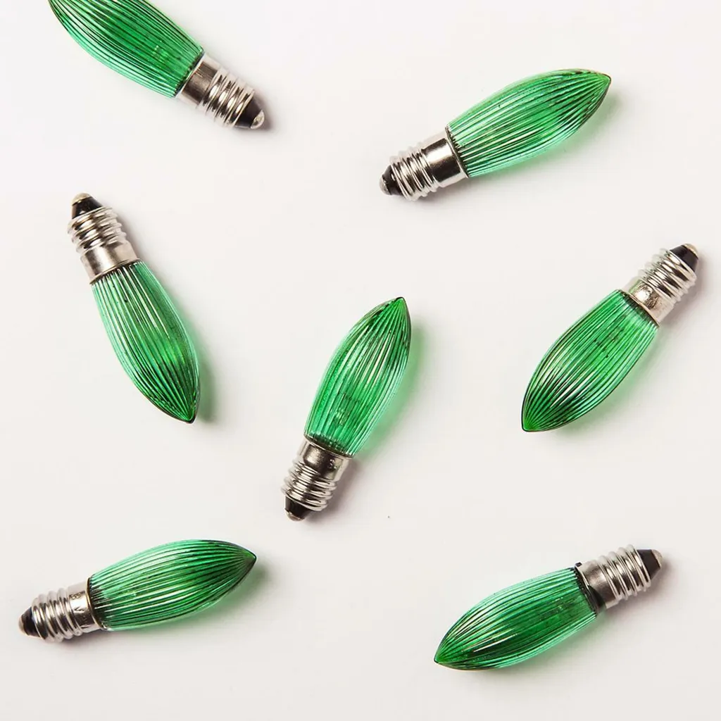 Ampoule LED verte 34V anti-surchauffe pour photophore et crèche - x100