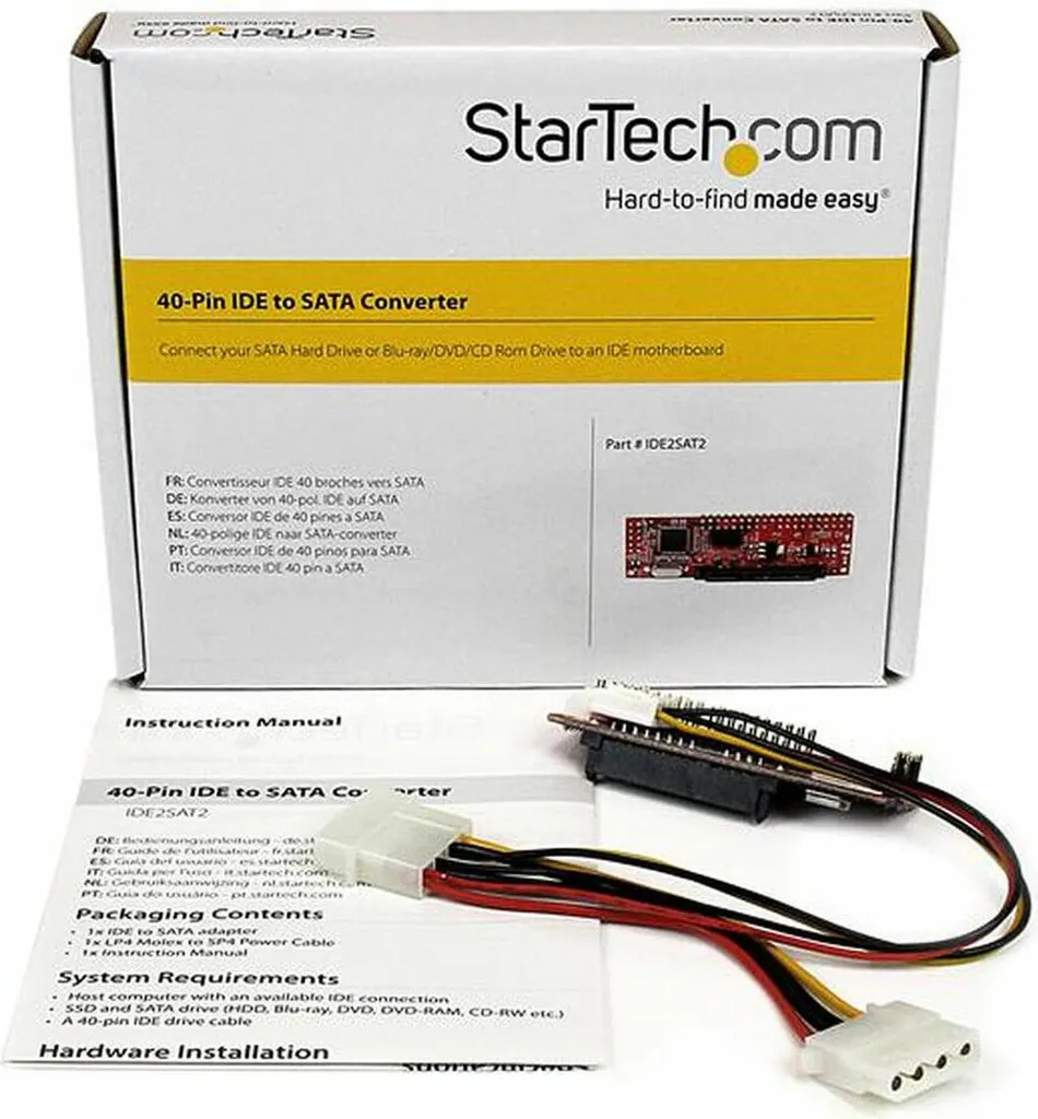 Adaptateur SATA vers IDE Bidirectionnel StarTech IDE2SAT2 pour PC Fixe