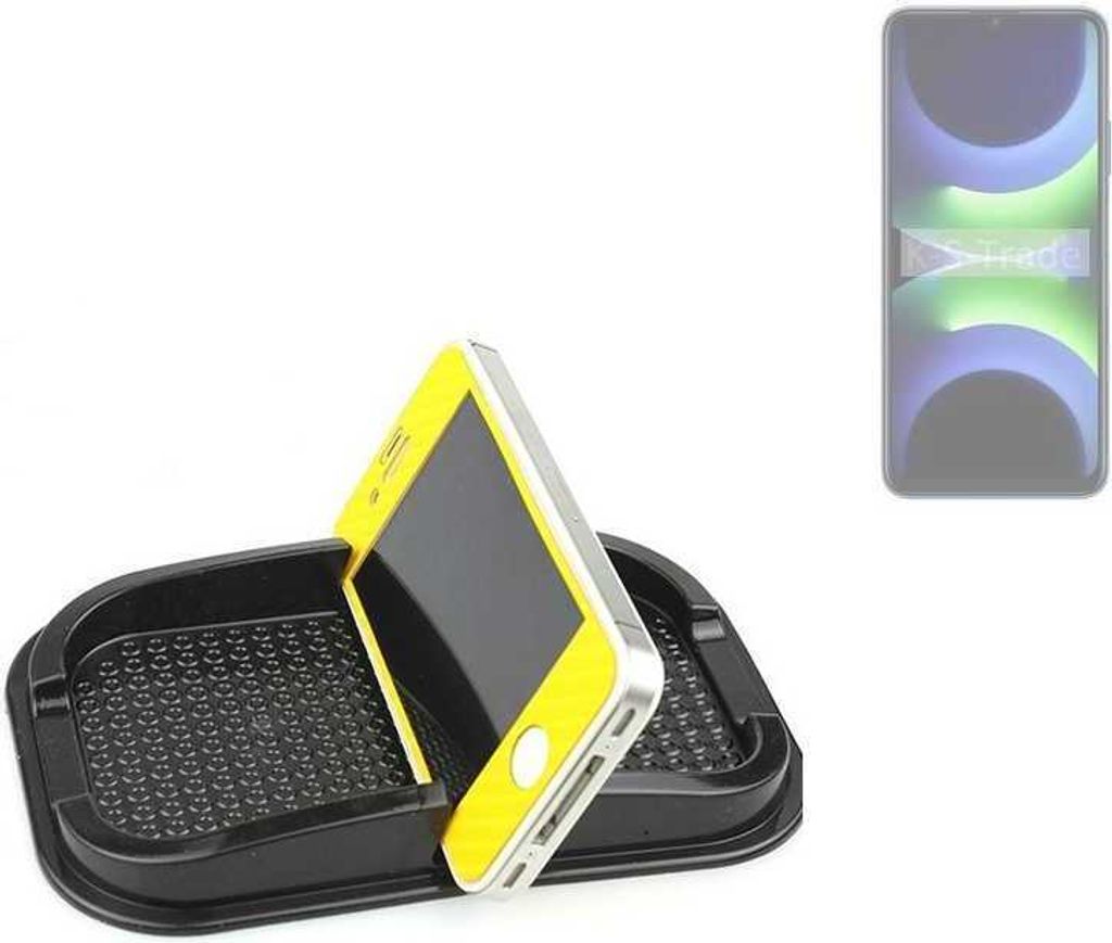 K-S-Trade Auto Anti Rutsch Matte Smartphone-Halter kompatibel mit Huawei Enjoy 70z Haft Pad Armaturenbrett Handy-Halterung Silikon