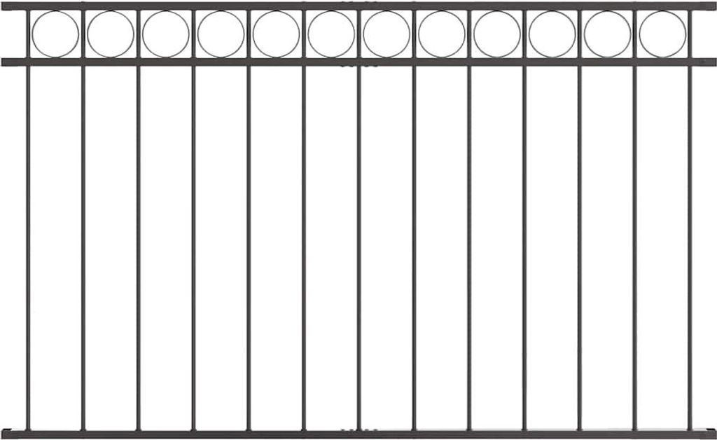 Zaunelement Assen Grau 170 x 80 cm Stahl