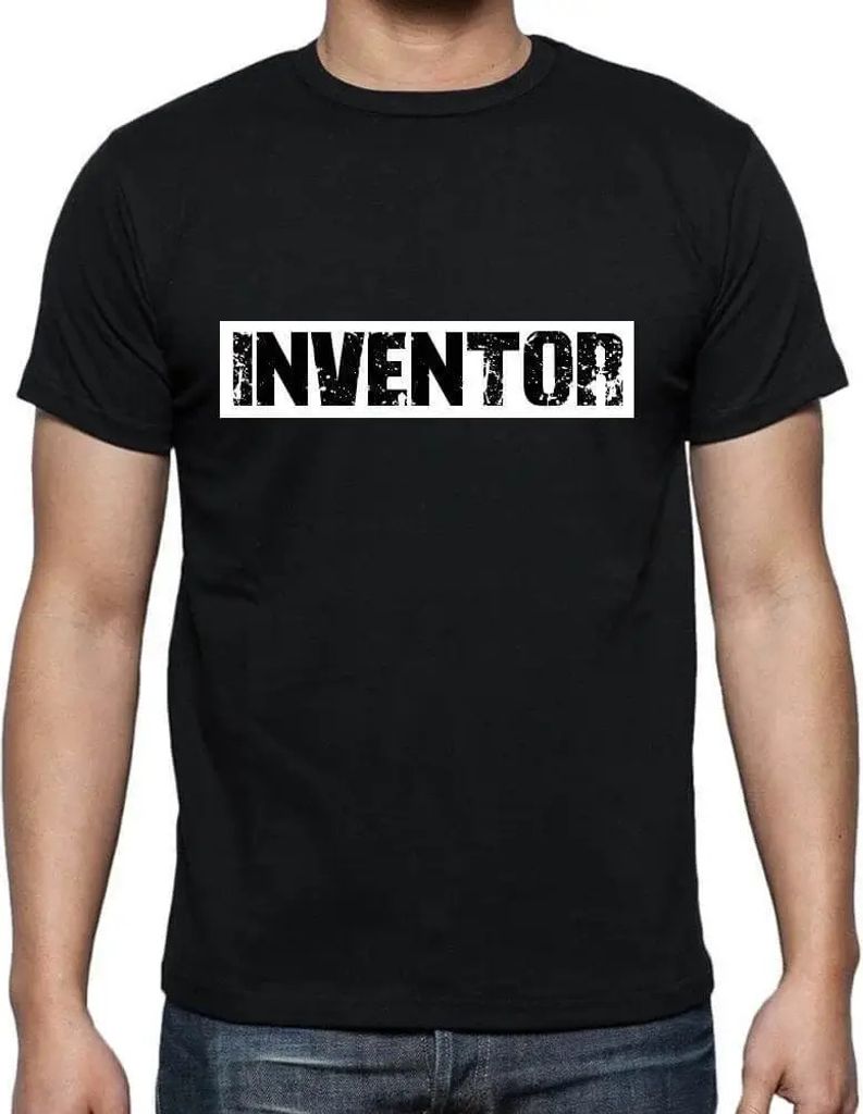 Herren Grafik T-Shirt Erfinderberuf – Inventor Occupation – Öko-Verantwortlich Vintage Jahrgang Kurzarm Lustige Druck Geburtstag Geschenk Mann