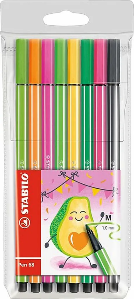 Feutre de Dessin STABILO Pen 68 Palette Living Colors Lot de 8 Coloris