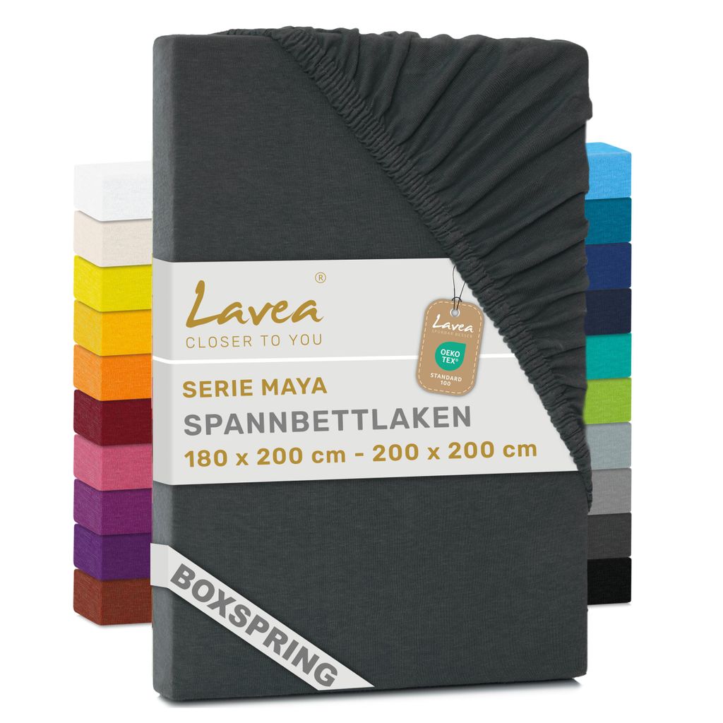 Lavea® Spannbettlaken 180-200x200 cm - Boxspringbett, Produktbild 