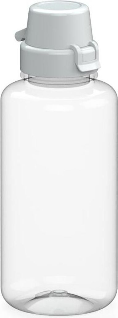 Trinkflasche BPA-frei "School" 700 ml - Tritan Wasserflasche ideal für Kindergarten, Schule und Freizeit - transparent/weiß