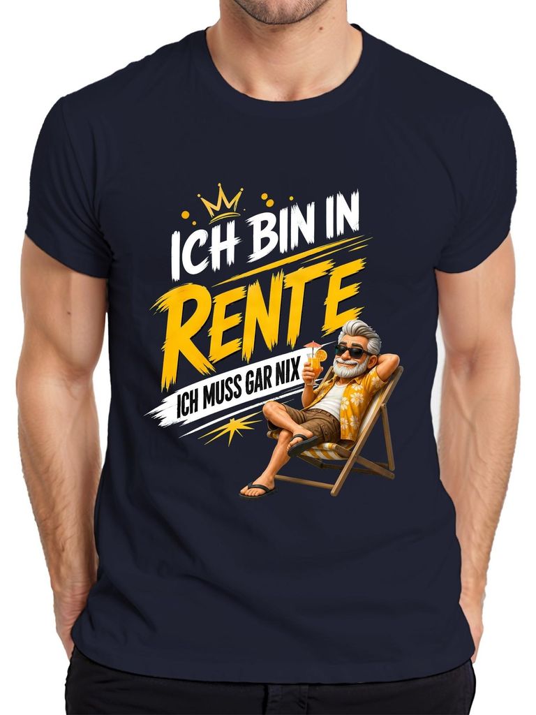 Ich bin in Rente ich muss gar nix Rentner Statement Produktbild 