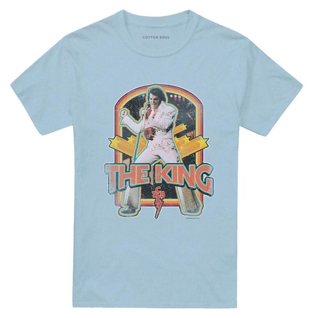 Elvis Presley - "The King" T-Shirt für Herren TV33211 (M) (Hellblau)