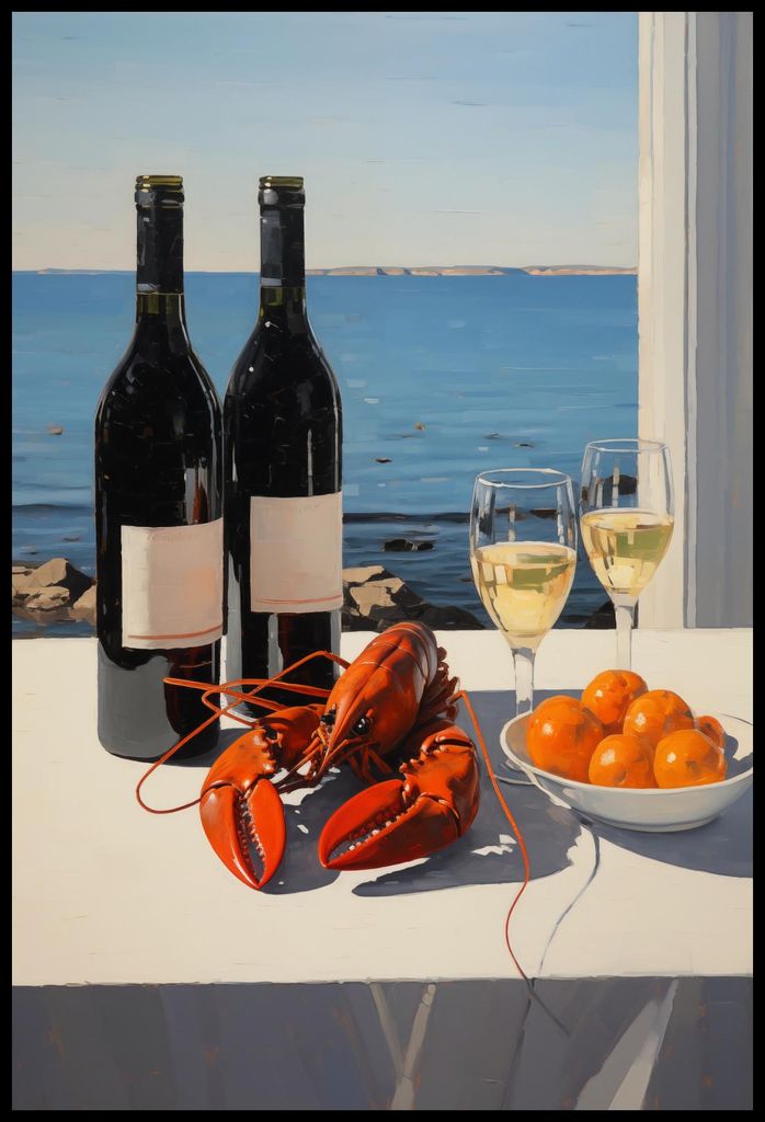 Plakat 61x90,5cm Mittagessen an der Bucht