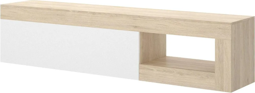 Meuble TV Modulable Animeli 204 cm Chêne Marron pour Salon Sans Désordre