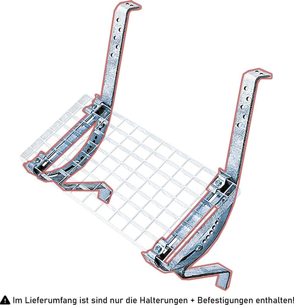 Iller Laufroststütze, paar inklusive Laufrostbefestigung mit Schraub-Montage anthrazit