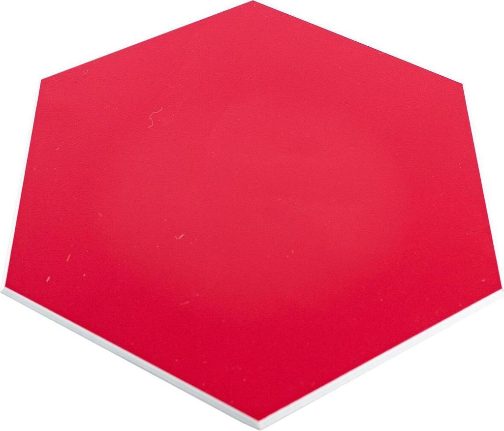 Vinyl Sechseck Wandfliese Century Selbstklebend Rot