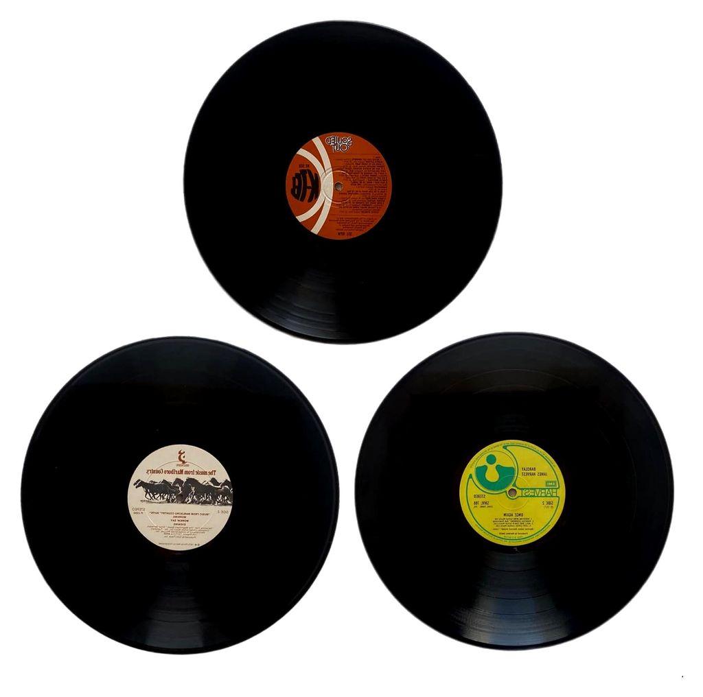 Vintage Vinyl Schallplatten 30 cm Wanddekoration für Wohnzimmer, Schlafzimmer, Balkon - Geschenk für Musikliebhaber - Deko für Café und Bar