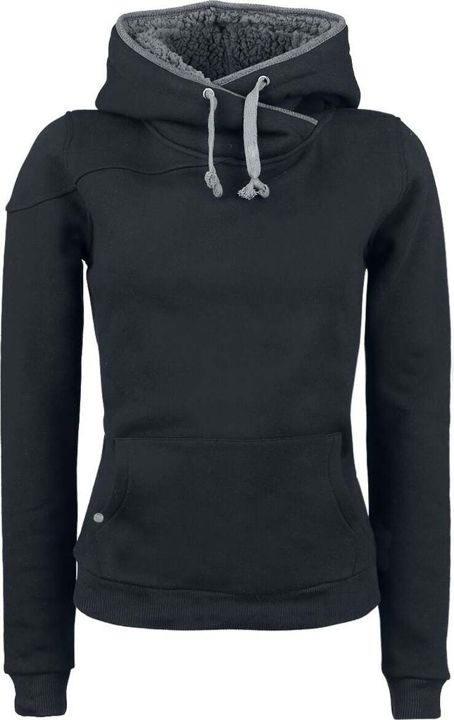 Black Premium by EMP Damen schwarzer Hoodie mit hohem Produktbild 