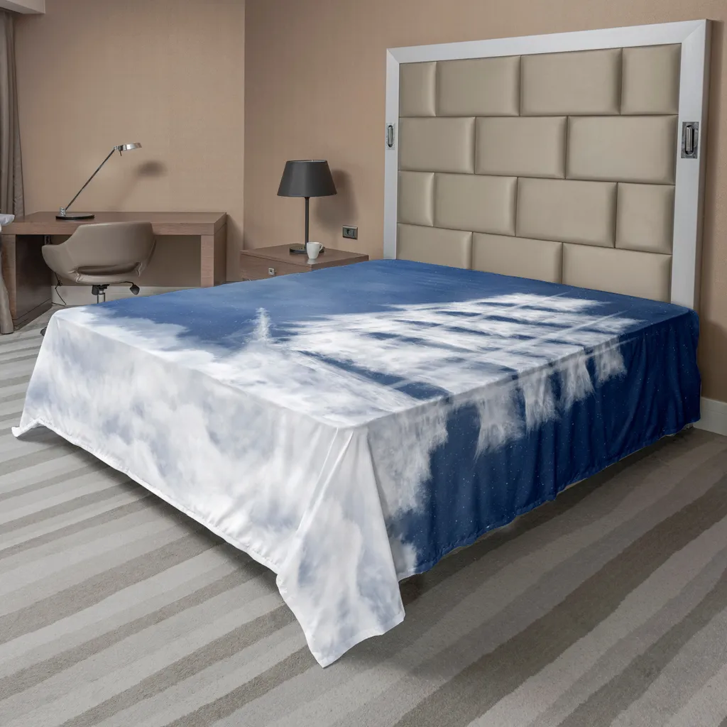 Drap de lit décoratif thème marin pour chambre adulte yacht et océan