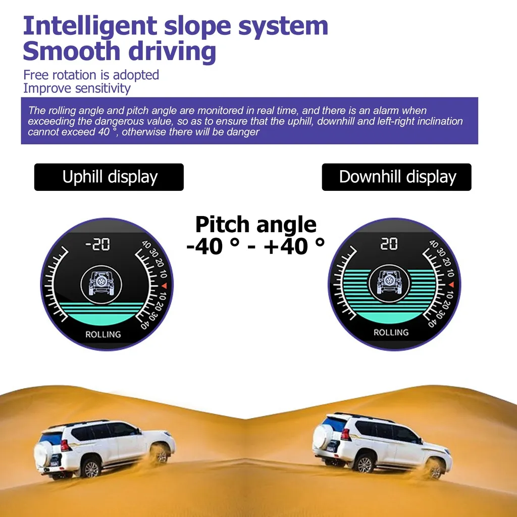 Clinomètre intelligent universel HUD avec affichage numérique haute résolution