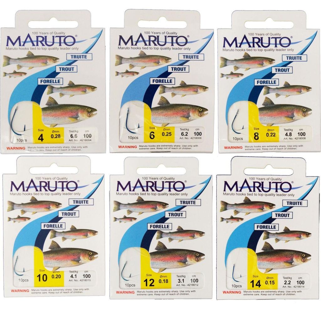 10 Maruto Forellenhaken 100cm, Größe:4 Produktbild 