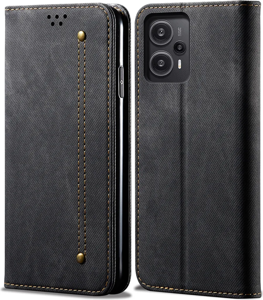 Custodia Flip Xiaomi Poco F5 Pro e Redmi K60 Blu in Finto Cuoio
