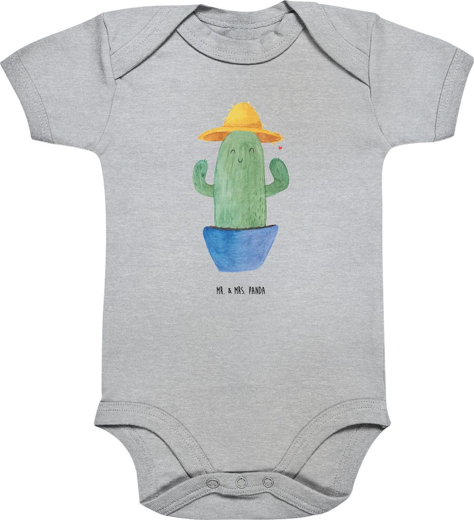 Mr. & Mrs. Panda babykleidung body Kaktus Hut 1. - 3. Monat - Heather Grey - Geschenk, Kakteen, Babybody, Geschenkidee, overall baby, Strampler, We...