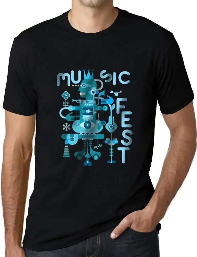 Herren Grafik T-Shirt Instrument des Musikfestes – Music Fest Instrument – Öko-Verantwortlich Vintage Jahrgang Kurzarm Lustige Druck Geburtstag
