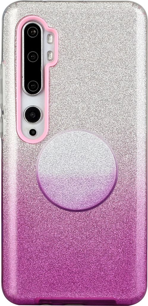 Für XIAOMI CC9E/A3/10 PRO/K20/K20 pro Handy Case Gradient Farbe Glitzer Pulverabdeckung mit Airbag Bracket lila