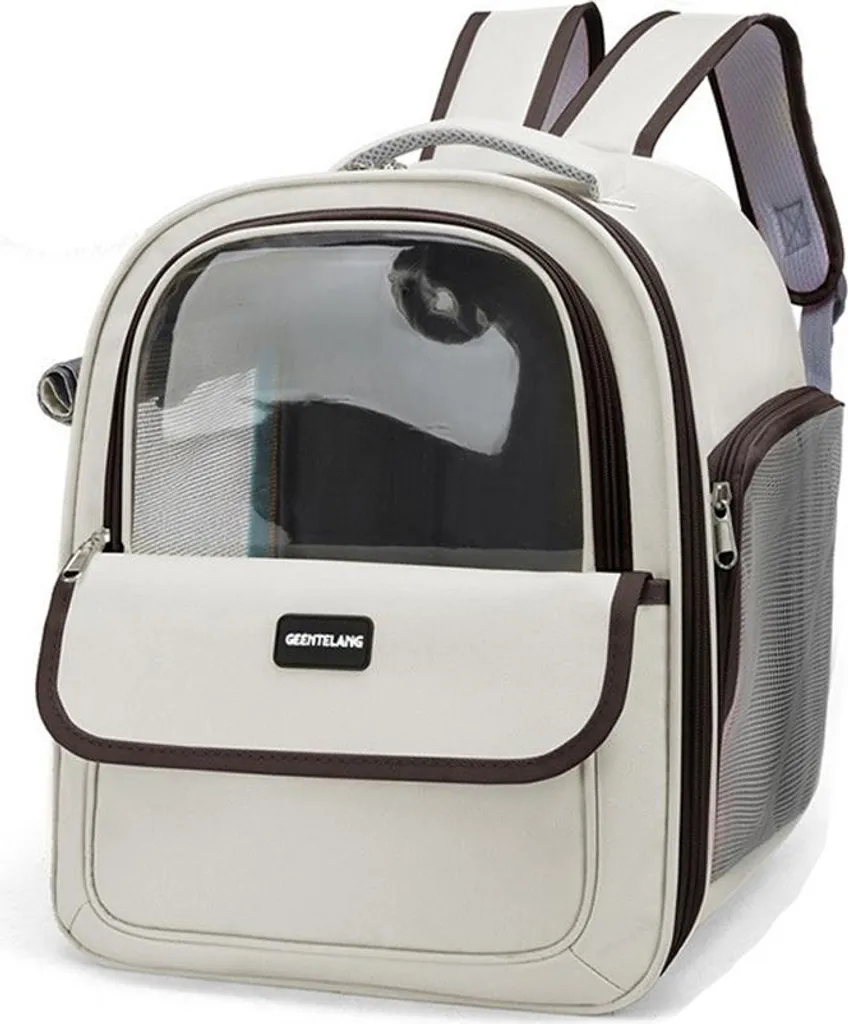 Sac à dos transport animaux domestiques Noir anti-stress et pliable
