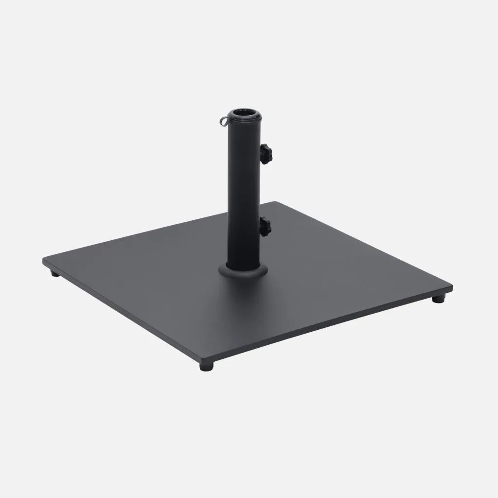 Base quadrata per ombrellone a palo centrale, Nero