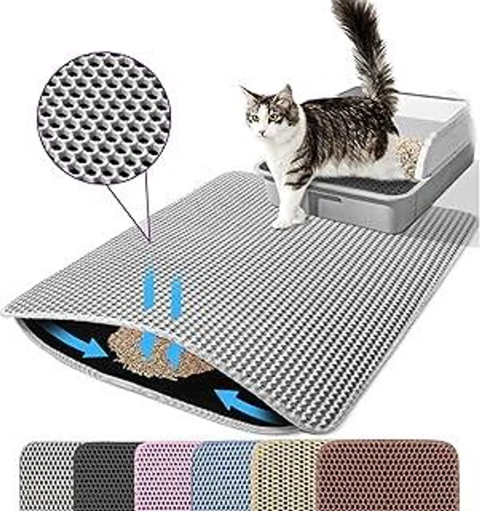 Tappetino Lettiera Gatto 75x55 XL Impermeabile | Stop Sabbia Ovunque