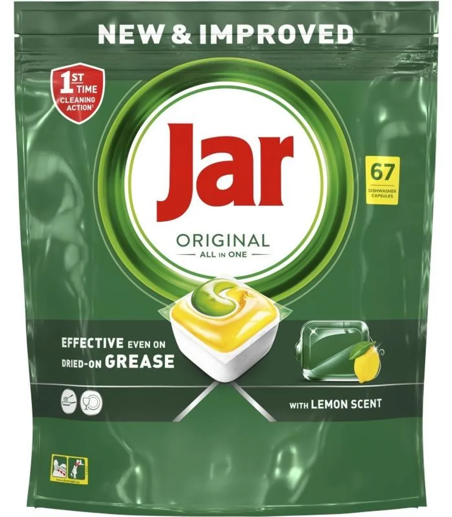 Jar Original Lemon Capsules Lave-Vaisselle 67 doses Action Éclat