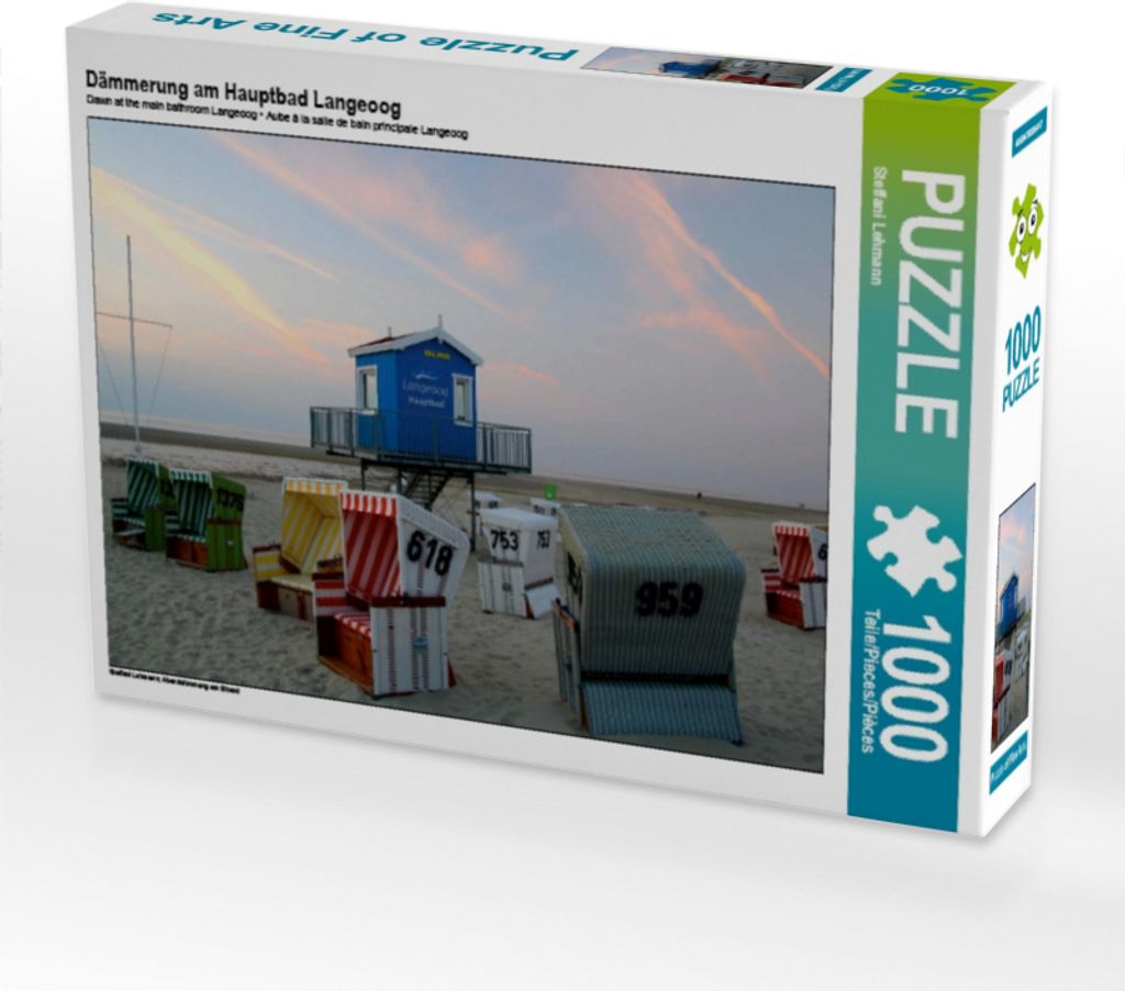 Calvendo Dämmerung am Hauptbad Langeoog 1000 Teile Puzzle quer 640x480mm, Lehmann Steffani; 7414458